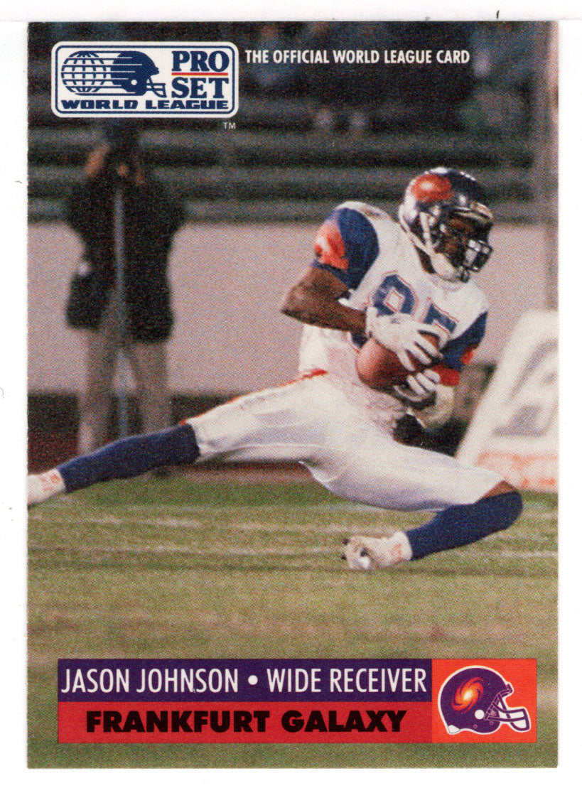 Jason Johnson - Frankfurt Galaxy (WLAF Football Card) 1991 Pro Set WLAF 150 World League # 61 Mint