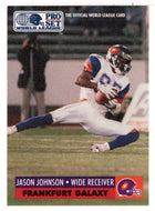 Jason Johnson - Frankfurt Galaxy (WLAF Football Card) 1991 Pro Set WLAF 150 World League # 61 Mint