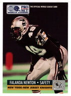 Falanda Newton - New York - New Jersey Knights (WLAF Football Card) 1991 Pro Set WLAF 150 World League # 102 Mint