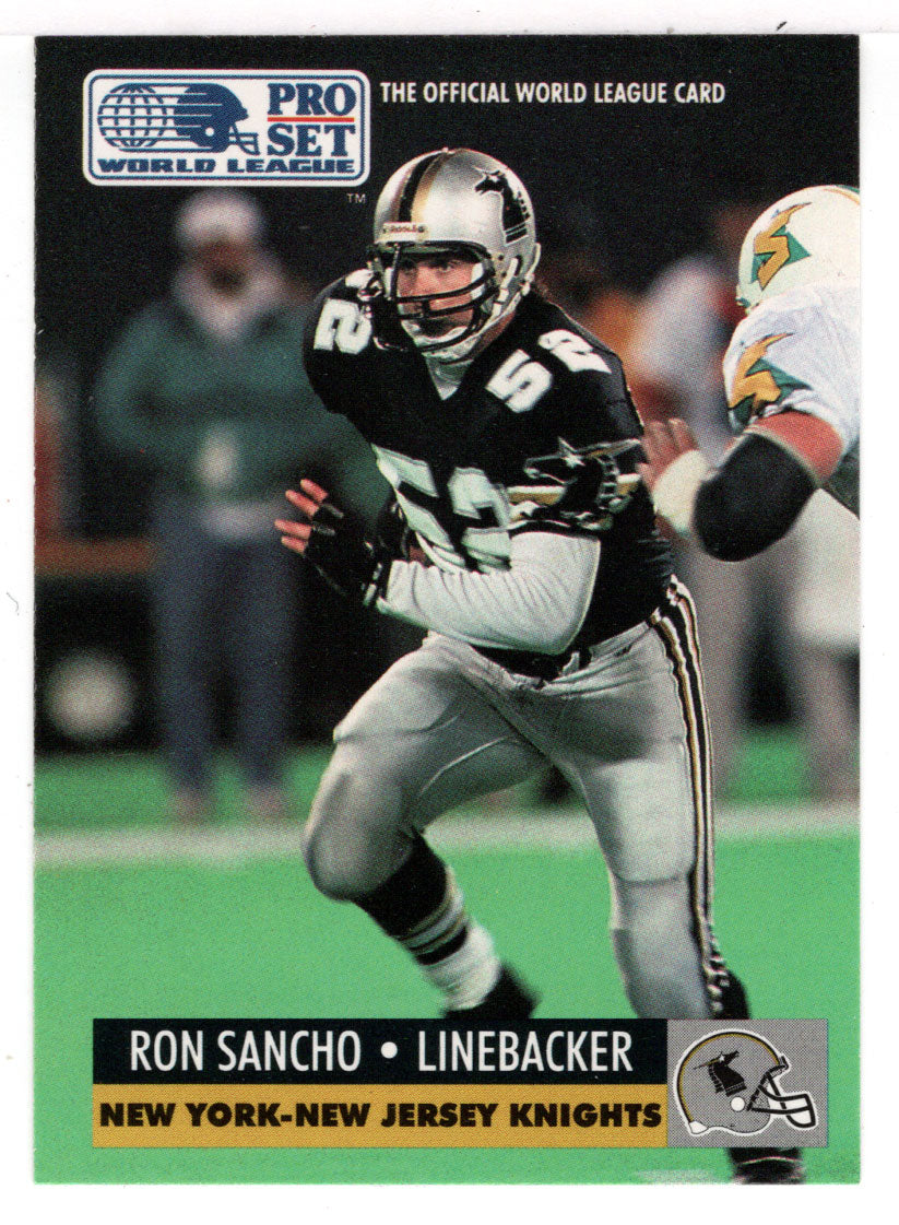 Ron Sancho - New York - New Jersey Knights (WLAF Football Card) 1991 Pro Set WLAF 150 World League # 105 Mint