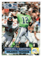 Kerwin Bell - Orlando Thunder (WLAF Football Card) 1991 Pro Set WLAF 150 World League # 111 Mint