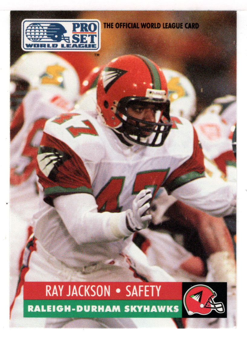 Ray Jackson - Raleigh-Durham Skyhawks (WLAF Football Card) 1991 Pro Set WLAF 150 World League # 126 Mint