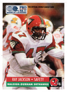 Ray Jackson - Raleigh-Durham Skyhawks (WLAF Football Card) 1991 Pro Set WLAF 150 World League # 126 Mint