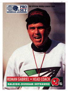 Roman Gabriel - Raleigh-Durham Skyhawks (WLAF Football Card) 1991 Pro Set WLAF 150 World League # 131 Mint