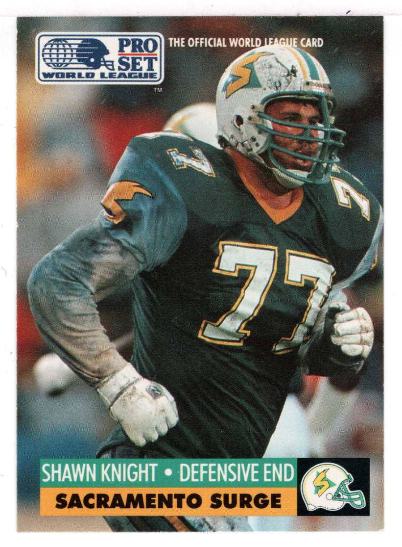 Shawn Knight - Sacramento Surge (WLAF Football Card) 1991 Pro Set WLAF 150 World League # 135 Mint