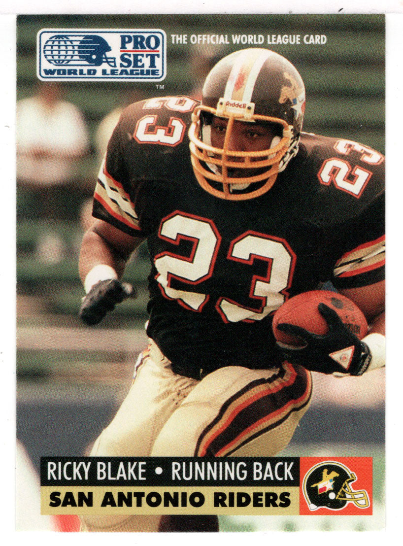 Ricky Blake - San Antonio Riders (WLAF Football Card) 1991 Pro Set WLAF 150 World League # 141 Mint