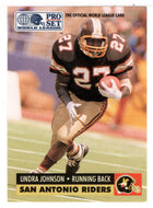 Undra Johnson - San Antonio Riders (WLAF Football Card) 1991 Pro Set WLAF 150 World League # 145 Mint
