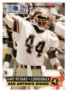 Gary Richard - San Antonio Riders (WLAF Football Card) 1991 Pro Set WLAF 150 World League # 148 Mint