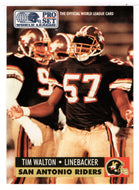 Tim Walton - San Antonio Riders (WLAF Football Card) 1991 Pro Set WLAF 150 World League # 149 Mint