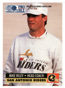 Mike Riley - San Antonio Riders (WLAF Football Card) 1991 Pro Set WLAF 150 World League # 150 Mint