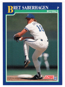 Bret Saberhagen - Kansas City Royals (MLB Baseball Card) 1991 Score # 6 Mint