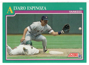 Alvaro Espinoza - New York Yankees (MLB Baseball Card) 1991 Score # 127 Mint