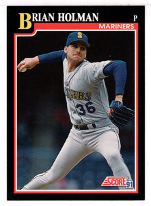 Brian Holman - Seattle Mariners (MLB Baseball Card) 1991 Score # 285 Mint