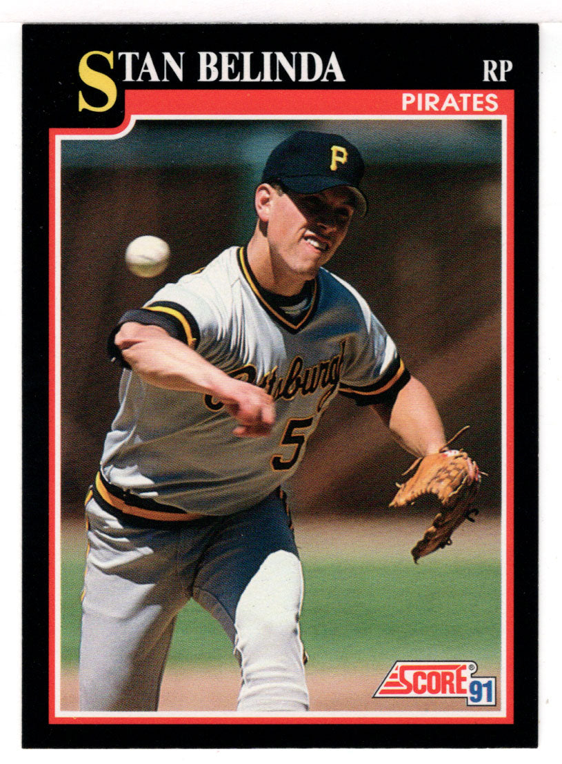 Stan Belinda - Pittsburgh Pirates (MLB Baseball Card) 1991 Score # 296 Mint