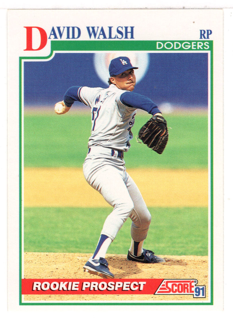 Dave Walsh RC - Los Angeles Dodgers (MLB Baseball Card) 1991 Score # 351 Mint