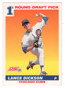 Lance Dickson RC - Chicago Cubs (MLB Baseball Card) 1991 Score # 385 Mint
