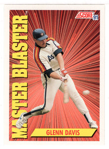 Glenn Davis - Houston Astros - Master Blaster (MLB Baseball Card) 1991 Score # 405 Mint