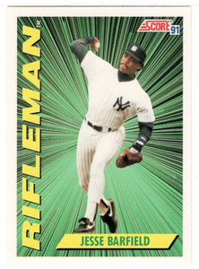 Jesse Barfield - New York Yankees - Rifleman (MLB Baseball Card) 1991 Score # 414 Mint
