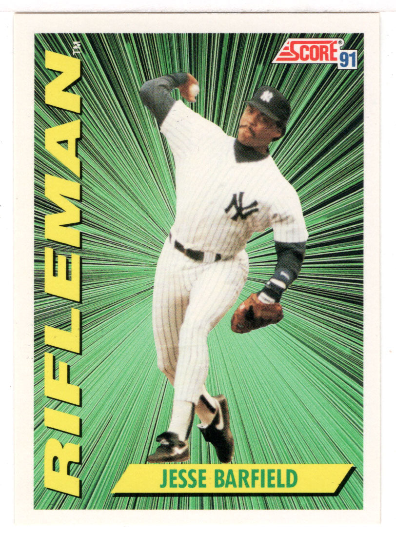 Jesse Barfield - New York Yankees - Rifleman (MLB Baseball Card) 1991 Score # 414 Mint