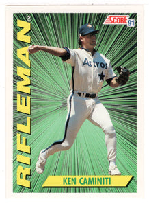 Ken Caminiti - Houston Astros - Rifleman (MLB Baseball Card) 1991 Score # 415 Mint