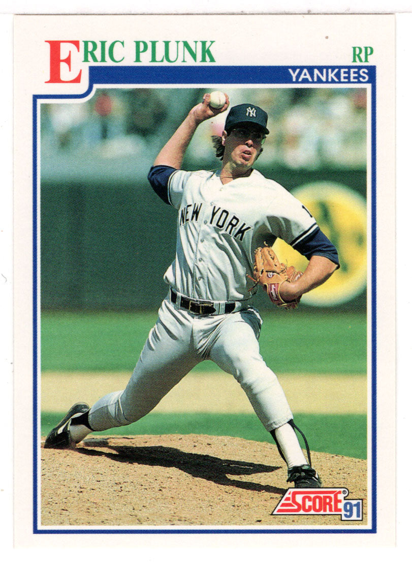 Eric Plunk - New York Yankees (MLB Baseball Card) 1991 Score # 428 Mint