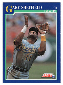 Gary Sheffield - Milwaukee Brewers (MLB Baseball Card) 1991 Score # 473 Mint