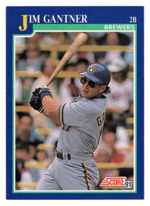 Jim Gantner - Milwaukee Brewers (MLB Baseball Card) 1991 Score # 532 Mint