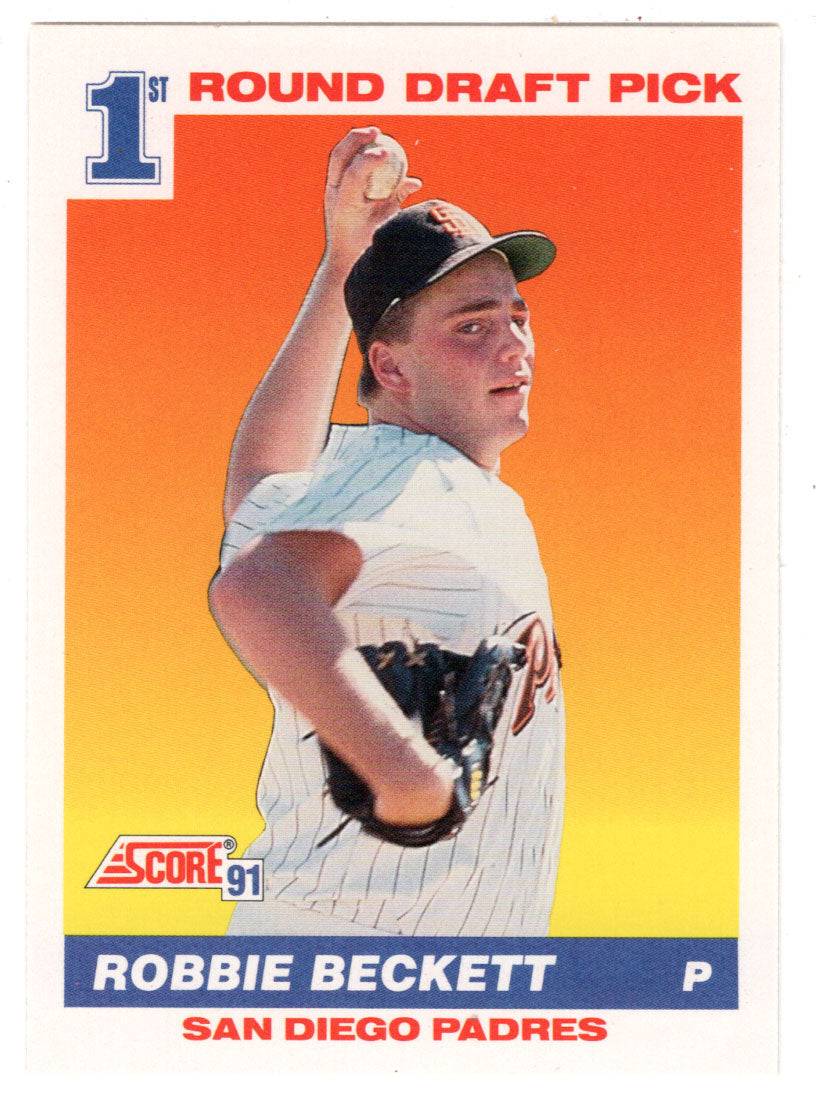 Robbie Beckett RC - San Diego Padres (MLB Baseball Card) 1991 Score # 673 Mint