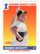 Robbie Beckett RC - San Diego Padres (MLB Baseball Card) 1991 Score # 673 Mint