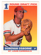 Donovan Osborne RC - St. Louis Cardinals (MLB Baseball Card) 1991 Score # 677 Mint