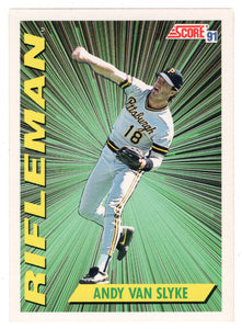 Andy Van Slyke - Pittsburgh Pirates - Rifleman (MLB Baseball Card) 1991 Score # 698 Mint