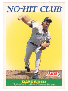 Dave Stieb - Toronto Blue Jays - No Hit Club (MLB Baseball Card) 1991 Score # 707 Mint