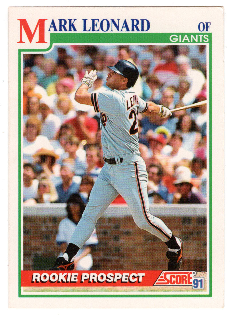 Mark Leonard RC - San Francisco Giants (MLB Baseball Card) 1991 Score # 719 Mint