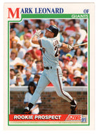 Mark Leonard RC - San Francisco Giants (MLB Baseball Card) 1991 Score # 719 Mint