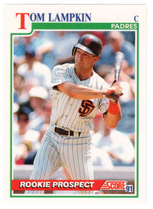 Tom Lampkin - San Diego Padres (MLB Baseball Card) 1991 Score # 720 Mint