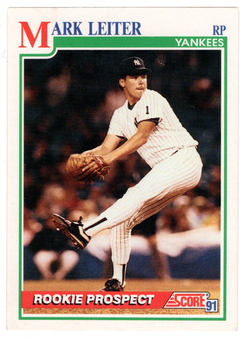 Mark Leiter RC - New York Yankees (MLB Baseball Card) 1991 Score # 727 Mint