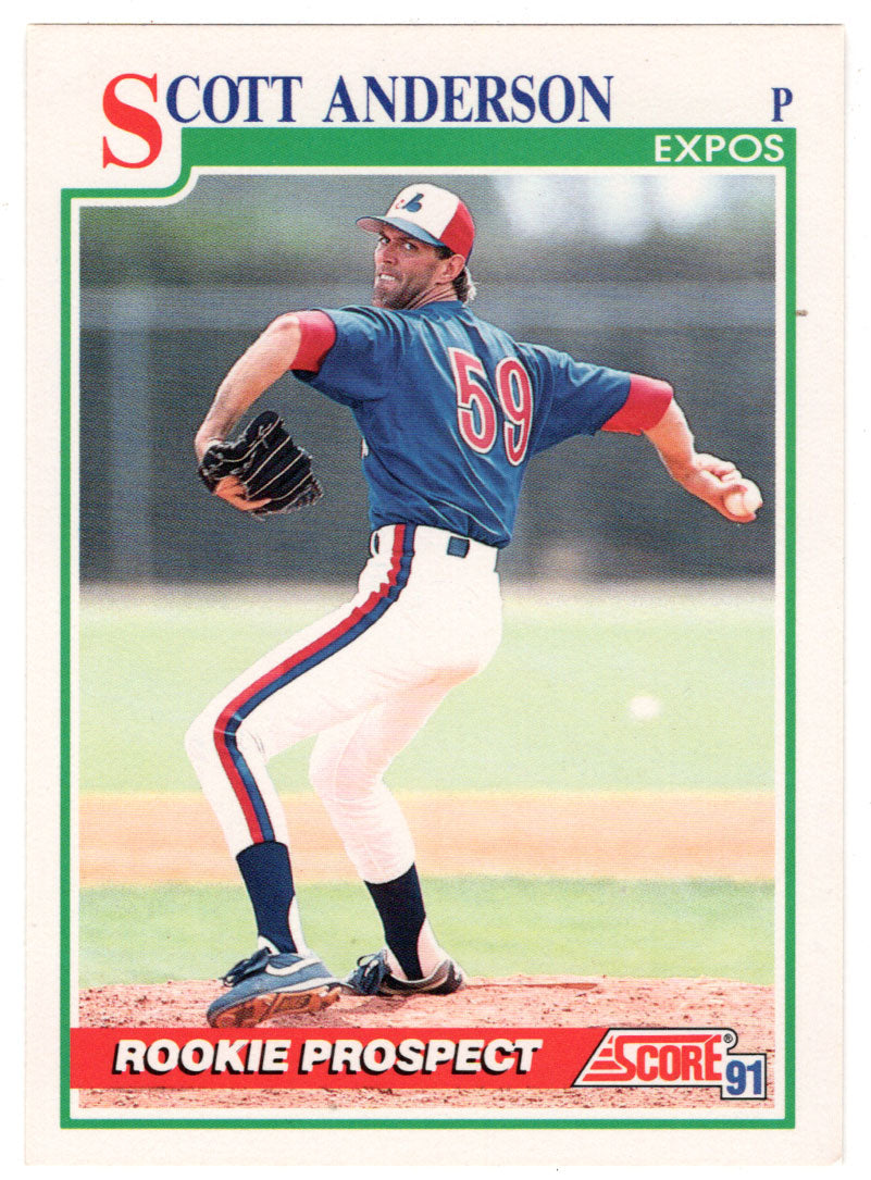 Scott Anderson RC - Montreal Expos (MLB Baseball Card) 1991 Score # 734 Mint