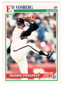 Ed Vosberg RC - San Francisco Giants (MLB Baseball Card) 1991 Score # 757 Mint