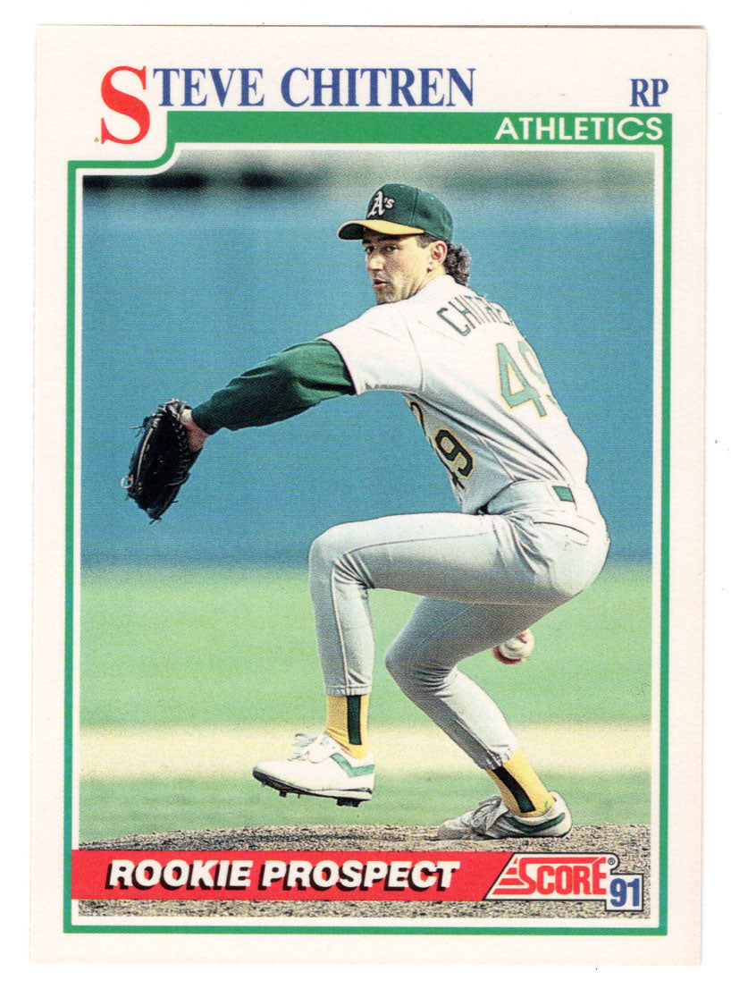 Steve Chitren RC - Oakland Athletics (MLB Baseball Card) 1991 Score # 760 Mint