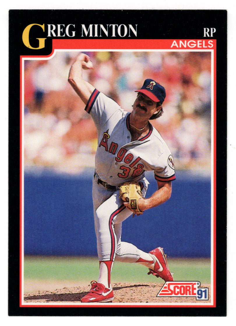 Greg Minton - California Angels (MLB Baseball Card) 1991 Score # 823 Mint