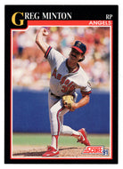 Greg Minton - California Angels (MLB Baseball Card) 1991 Score # 823 Mint