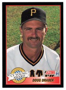 Doug Drabek - Pittsburgh Pirates - Cy Young Award (MLB Baseball Card) 1991 Score # 878 Mint
