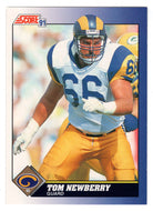 Tom Newberry - Los Angeles Rams (NFL Football Card) 1991 Score # 66 Mint