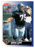 Howie Long - Los Angeles Raiders (NFL Football Card) 1991 Score # 75 Mint