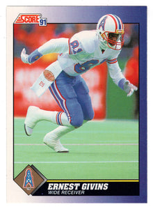 Ernest Givins - Houston Oilers (NFL Football Card) 1991 Score # 81 Mint