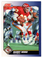 Barry Word - Kansas City Chiefs (NFL Football Card) 1991 Score # 90 Mint