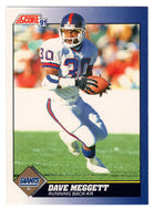 Dave Meggett - New York Giants (NFL Football Card) 1991 Score # 110 Mint