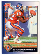 Alton Montgomery - Denver Broncos (NFL Football Card) 1991 Score # 22 Mint