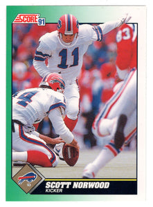 Scott Norwood - Buffalo Bills (NFL Football Card) 1991 Score # 251 Mint