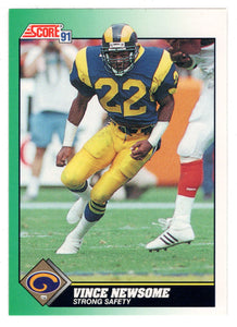 Vince Newsome - Los Angeles Rams (NFL Football Card) 1991 Score # 259 Mint